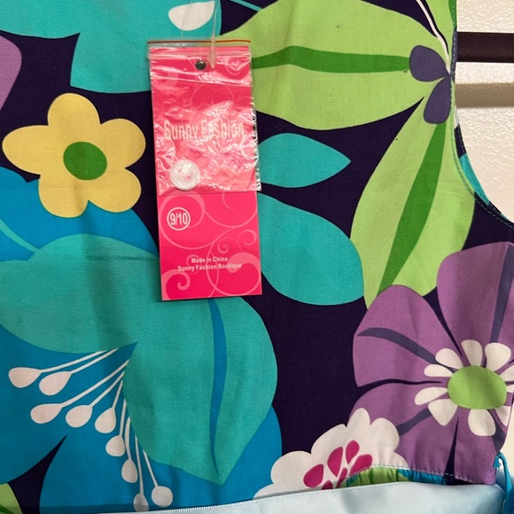 ❌SOLD❌NWT Sunny Fashion little Girls Dress 100% Cotton - Picture 2 of 6